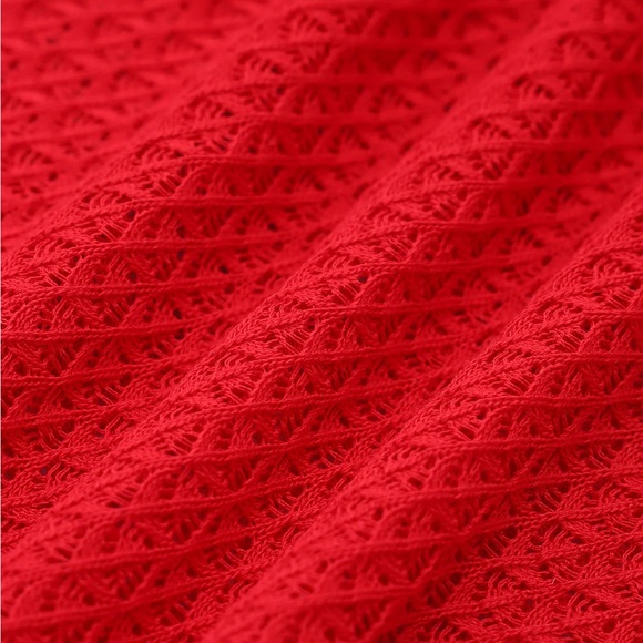 Berlook Red Crochet Cutout Cover-up Maxi Dress - Picture 8 of 9